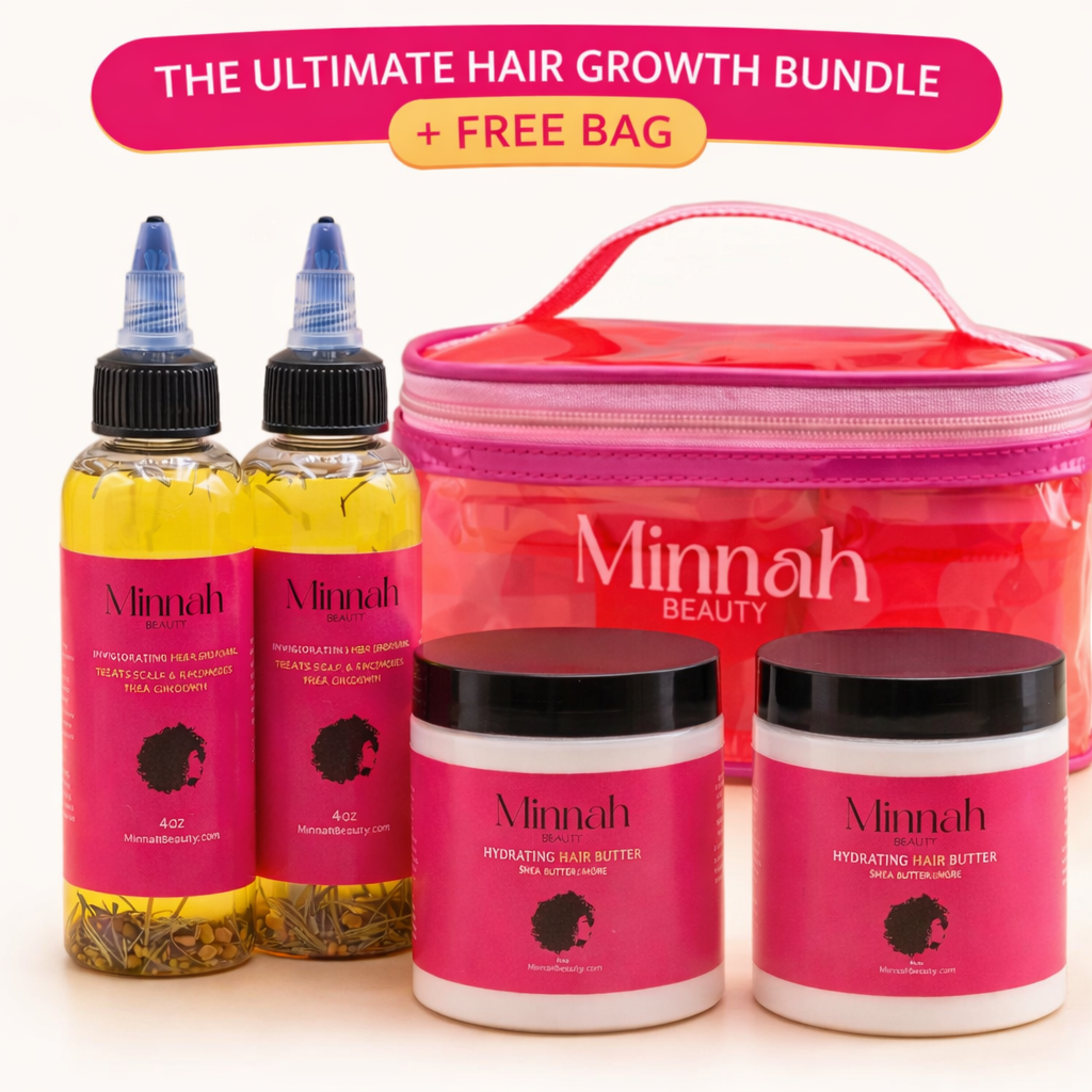 The Ultimate Hair Growth Bundle (4oz Oil + 8oz Butter) + FREE Bag